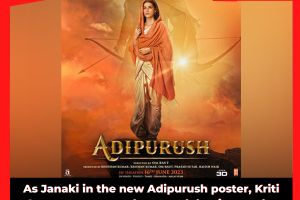 As Janaki in the new Adipurush poster, Kriti Sanon emanates charm and dominates the internet