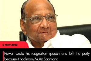Pawar wrote his resignation speech and left the party because it had many MLAs: Saamana