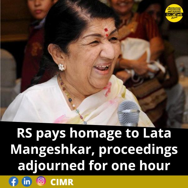 RS pays homage to Lata Mangeshkar, proceedings adjourned for one hour