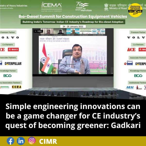 Simple engineering innovations can be a game changer for CE industry’s quest of becoming greener: Gadkari