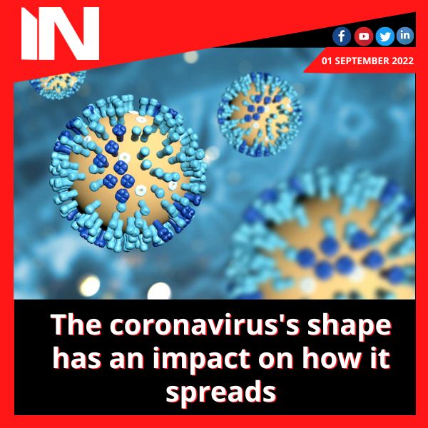 The coronavirus’s shape has an impact on how it spreads
