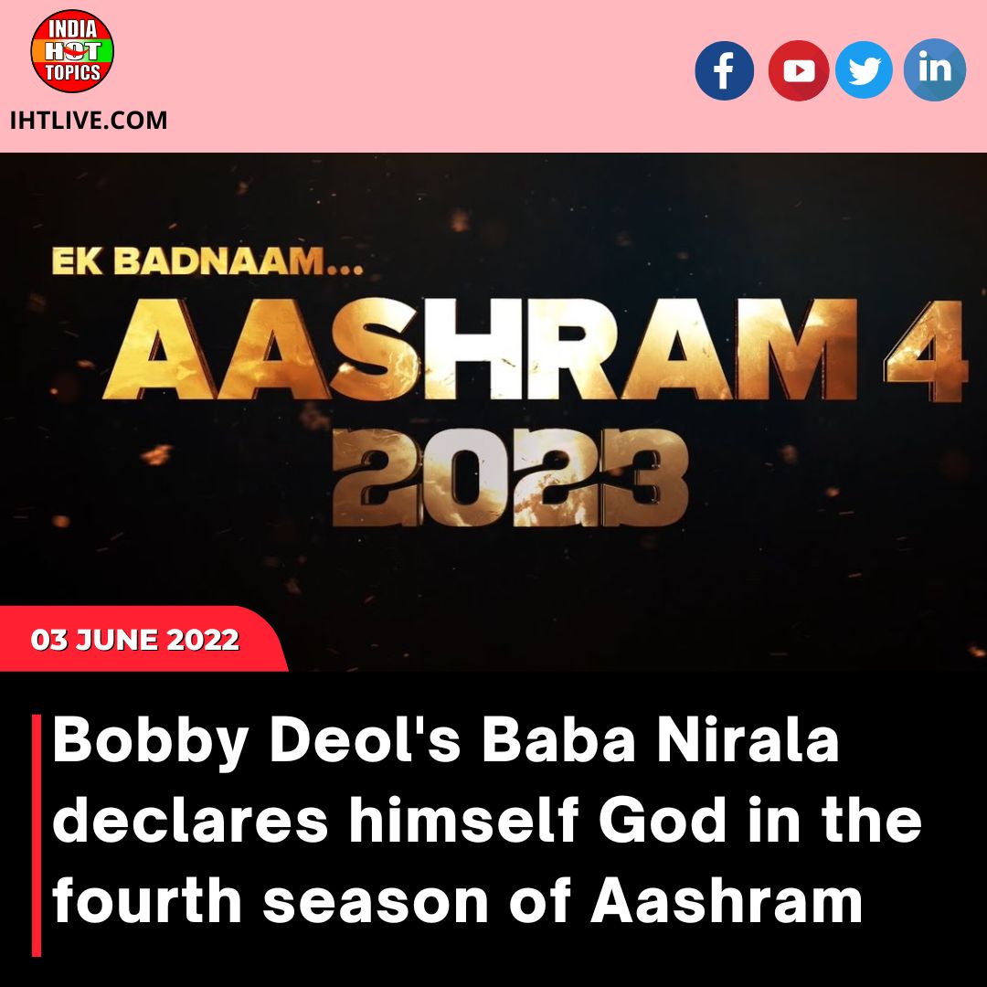 Bobby Deol’s Baba Nirala declares himself God in the fourth season of Aashram