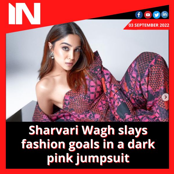 Sharvari Wagh slays fashion goals in a dark pink jumpsuit