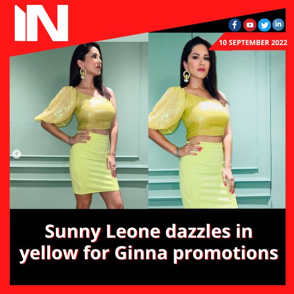 Sunny Leone dazzles in yellow for Ginna promotions