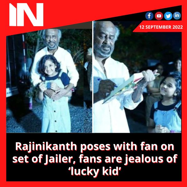 Rajinikanth poses with fan on set of Jailer, fans are jealous of ‘lucky kid’