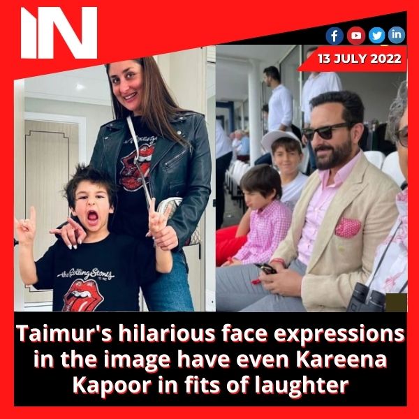 Taimur’s hilarious face expressions in the image have even Kareena Kapoor in fits of laughter