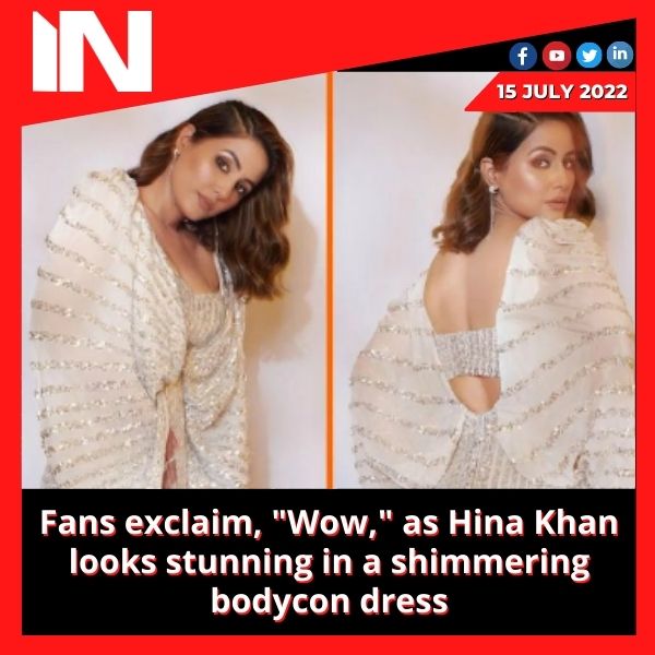 Fans exclaim, “Wow,” as Hina Khan looks stunning in a shimmering bodycon dress