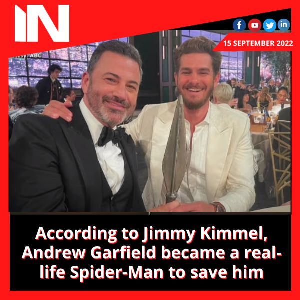 According to Jimmy Kimmel, Andrew Garfield became a real-life Spider-Man to save him