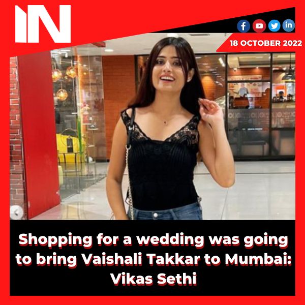 Shopping for a wedding was going to bring Vaishali Takkar to Mumbai: Vikas Sethi
