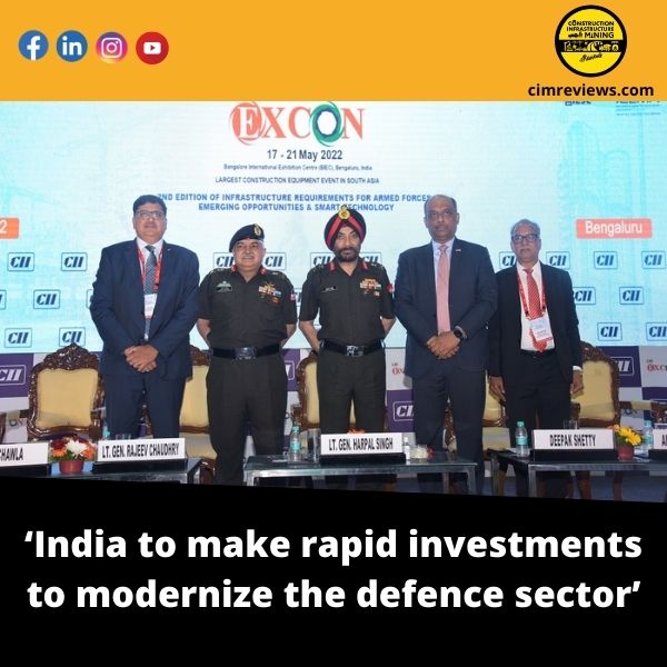 ‘India to make rapid investments to modernize the defence sector’