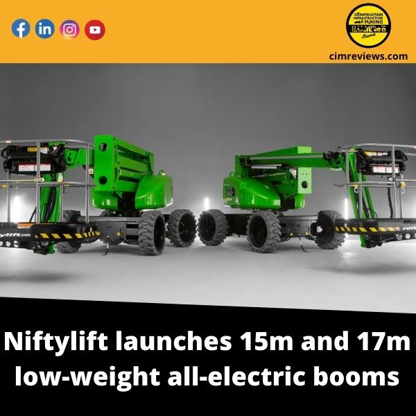 Niftylift launches 15m and 17m low-weight all-electric booms
