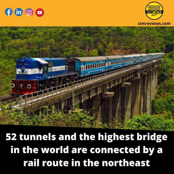 52 tunnels and the highest bridge in the world are connected by a rail route in the northeast