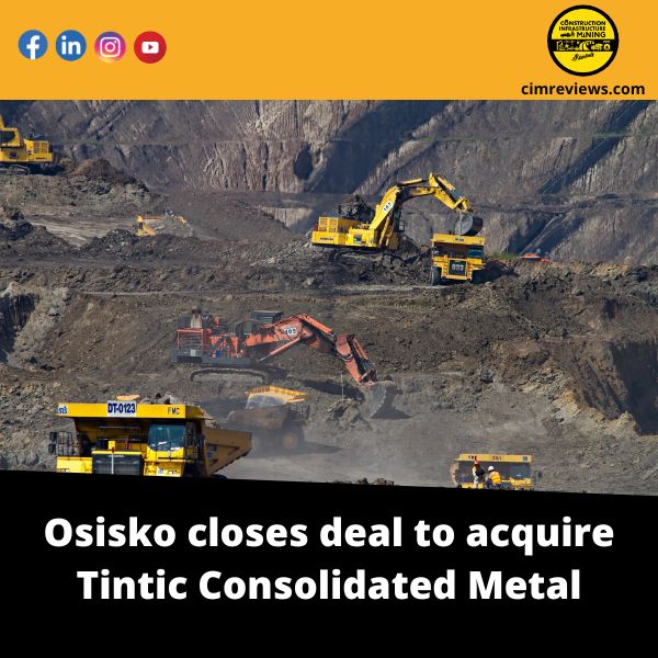 Osisko closes deal to acquire Tintic Consolidated Metal