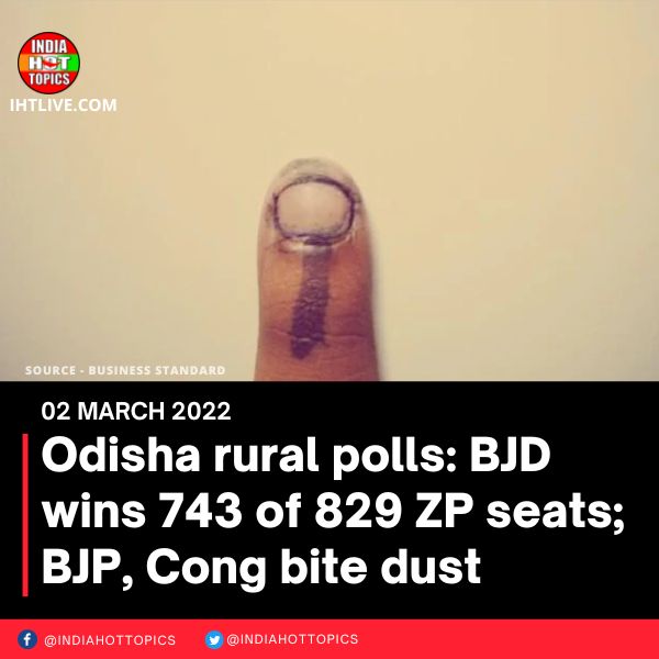 Odisha rural polls: BJD wins 743 of 829 ZP seats; BJP, Cong bite dust