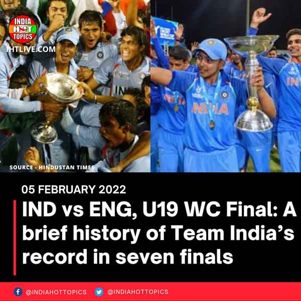 IND vs ENG, U19 WC Final: A brief history of Team India’s record in seven finals