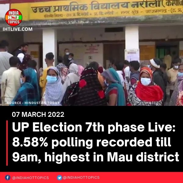 UP Election 7th phase Live: 8.58% polling recorded till 9am, highest in Mau district