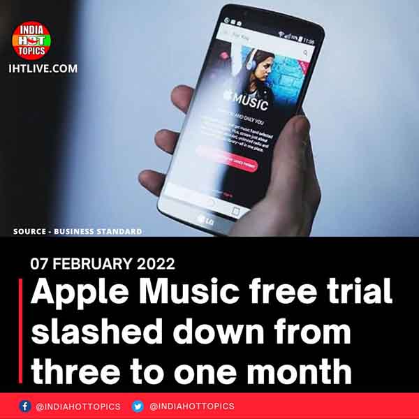 Apple Music free trial slashed down from three to one month