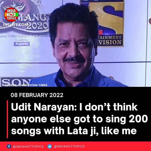 Udit Narayan: I don’t think anyone else got to sing 200 songs with Lata ji, like me