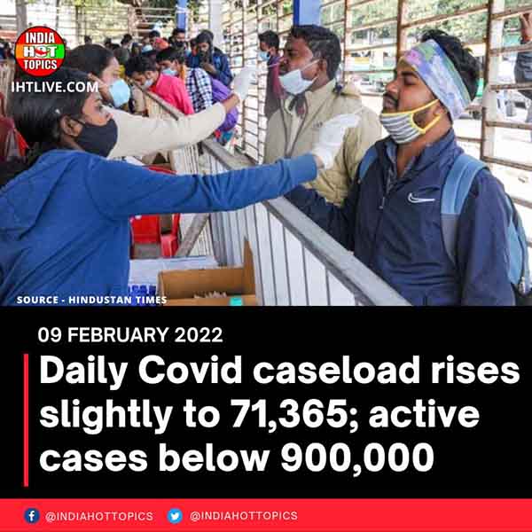 Daily Covid caseload rises slightly to 71,365; active cases below 900,000