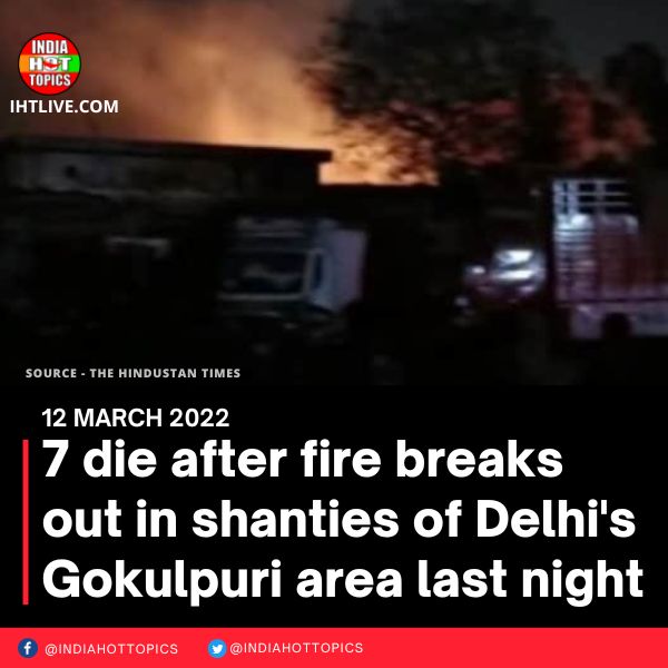 7 die after fire breaks out in shanties of Delhi’s Gokulpuri area last night