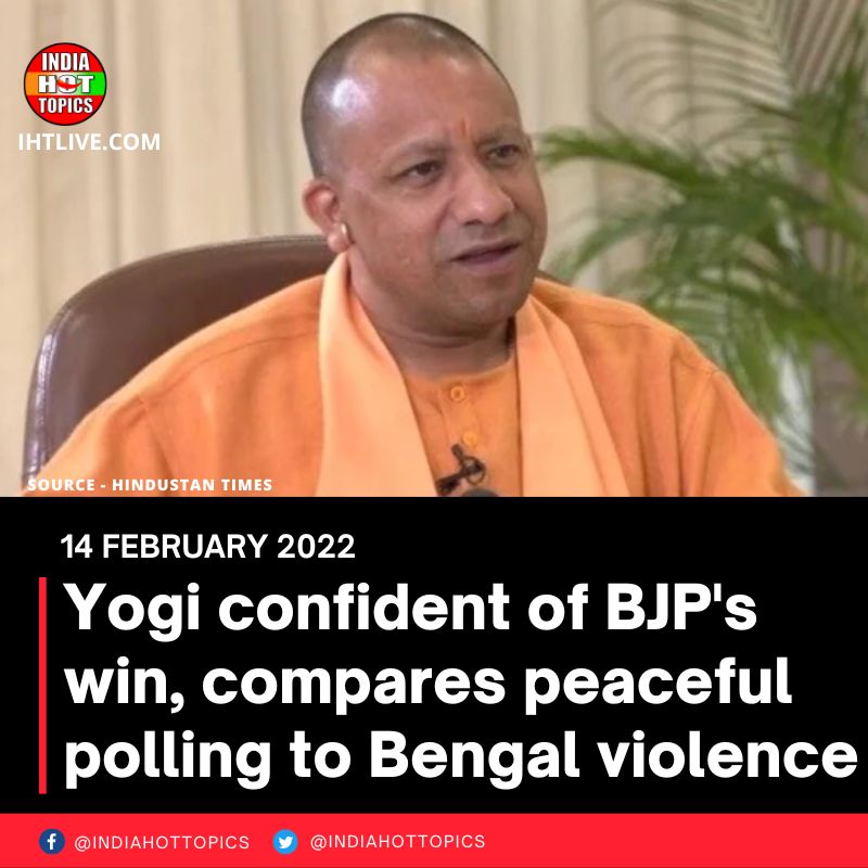Yogi confident of BJP’s win, compares peaceful polling to Bengal violence