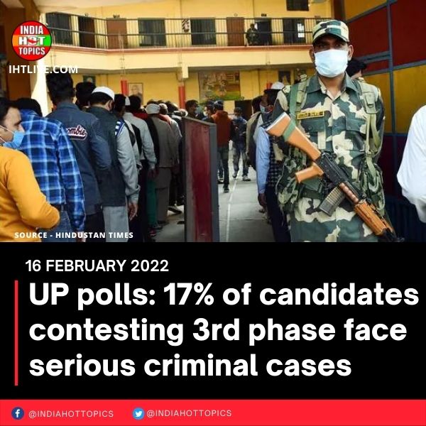 UP polls: 17% of candidates contesting 3rd phase face serious criminal cases